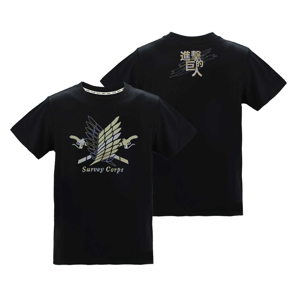 進擊的巨人 潮流金屬色T-shirt 調查兵團