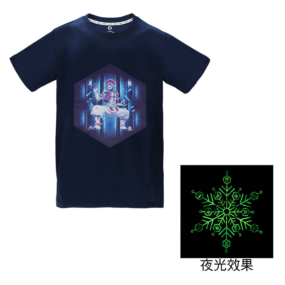 鬼滅之刃劇場版 潮流全彩夜光T-shirt 猗窩座