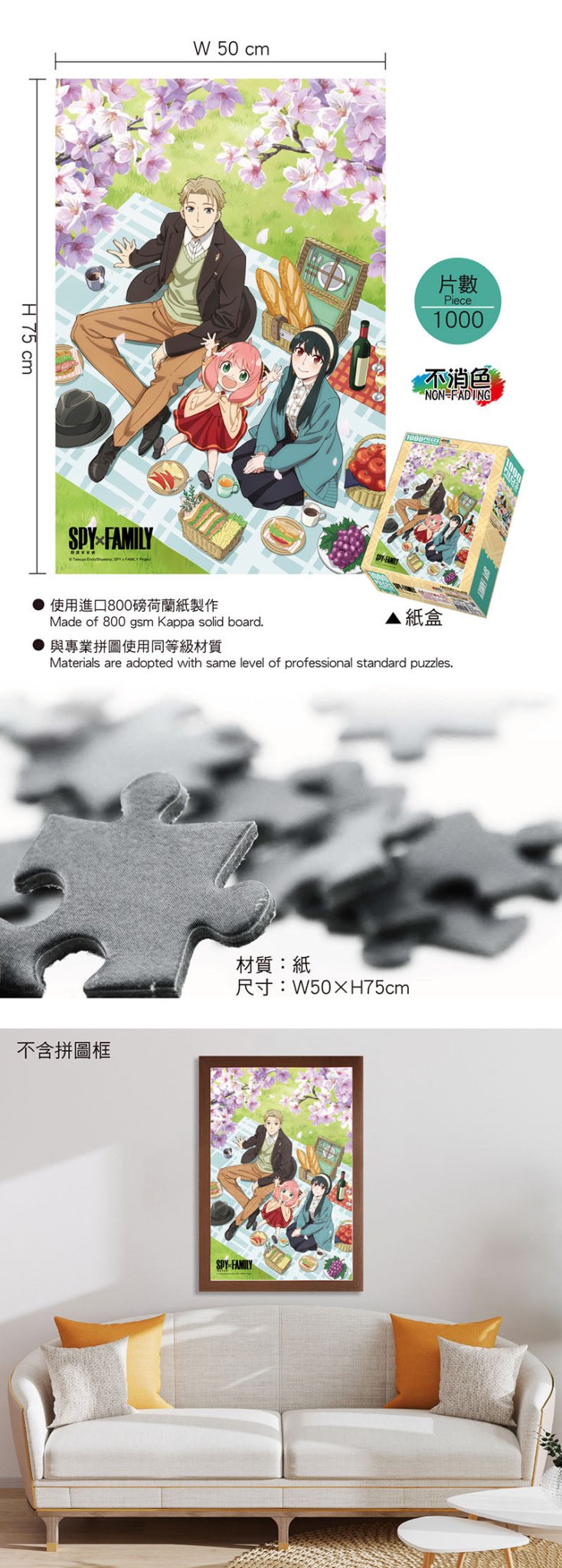 SPY×FAMILY 間諜家家酒 砌圖 1000塊 A款 綜合 - Microworks ACG