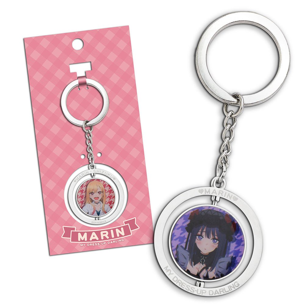 戀上換裝娃娃 鎖匙扣(旋轉) A款 海夢+雫 - Microworks ACG