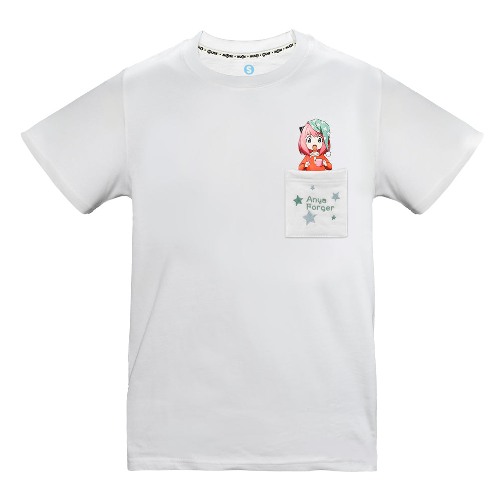 SPY×FAMILY 間諜家家酒 刺繡口袋T-shirt 安妮亞