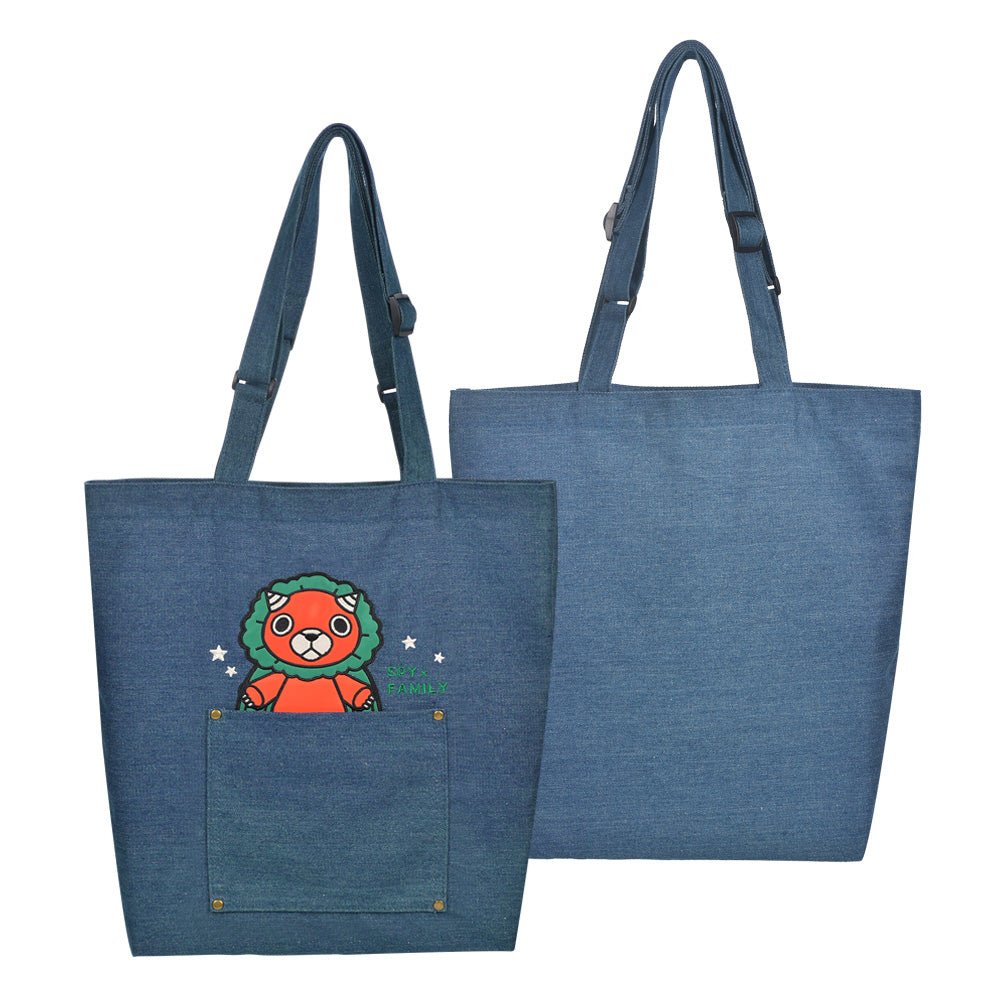 SPY×FAMILY 間諜家家酒 風格刺繡單寧托特包 A款 - Microworks ACG