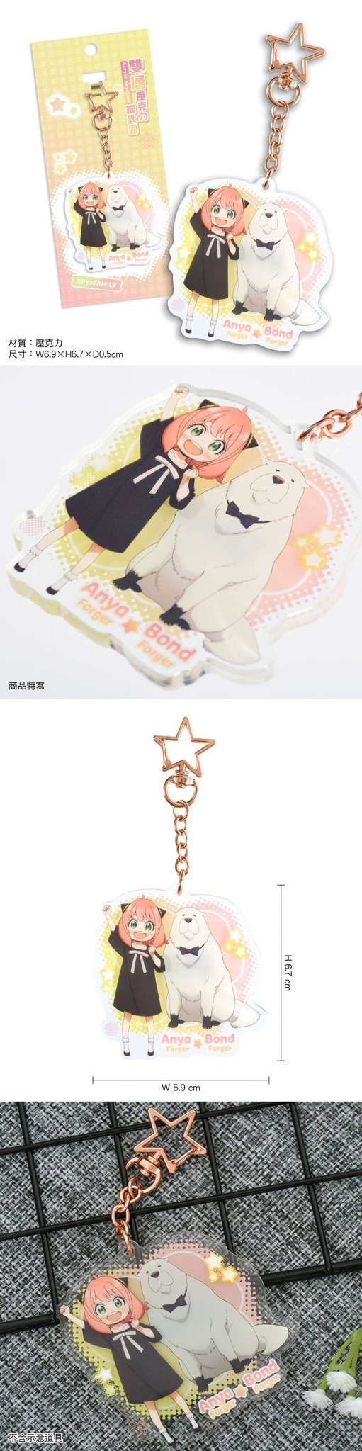 SPY×FAMILY 間諜家家酒 鎖匙扣(雙層壓克力) A款 安+彭 - Microworks ACG
