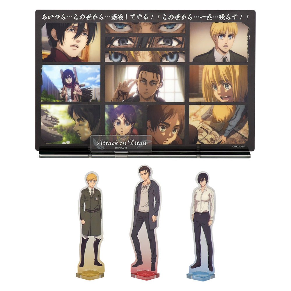 進擊的巨人 壓克力立牌組(背景) A款 綜合 - Microworks ACG