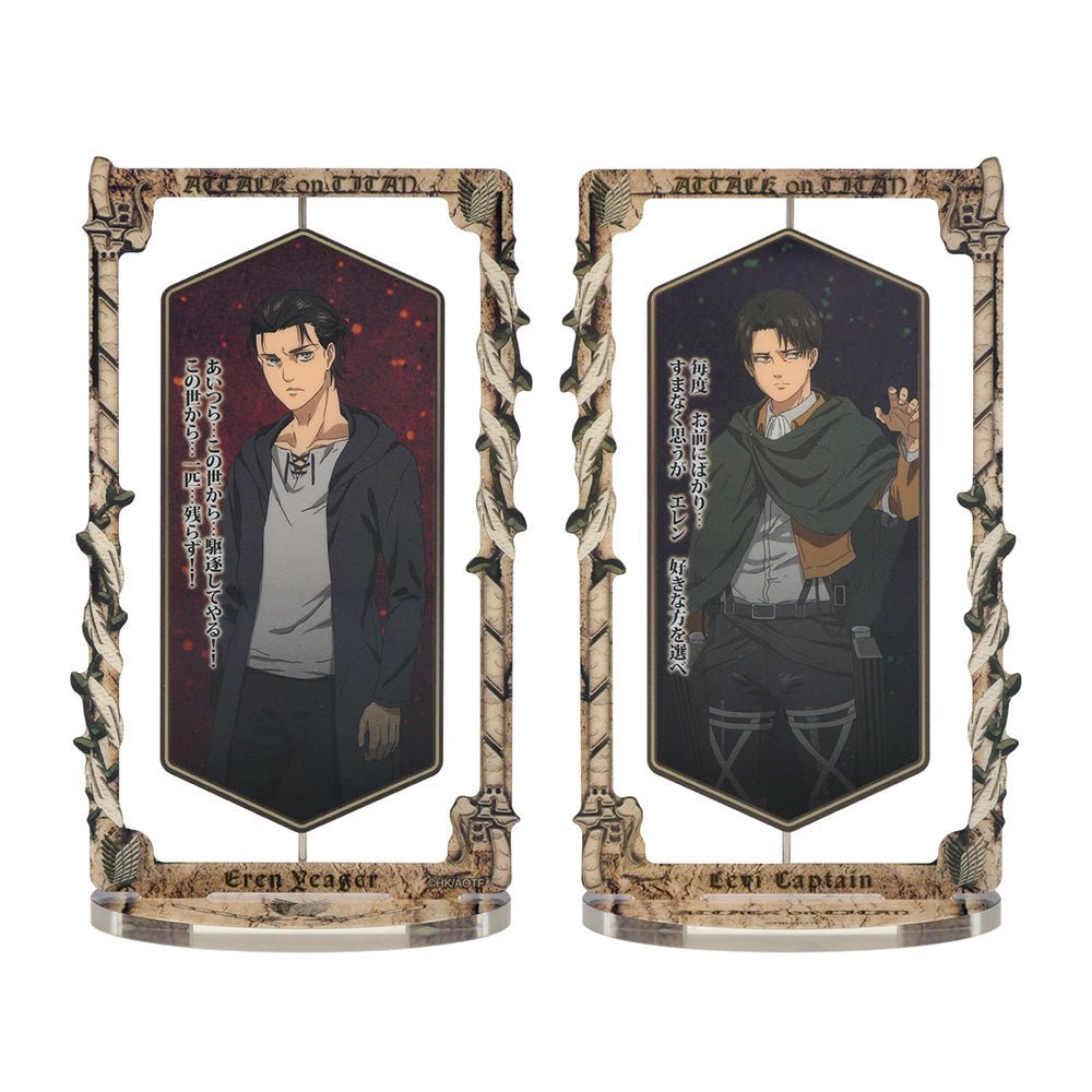 進擊的巨人 壓克力牌(旋轉) A款 艾倫+里維 - Microworks ACG