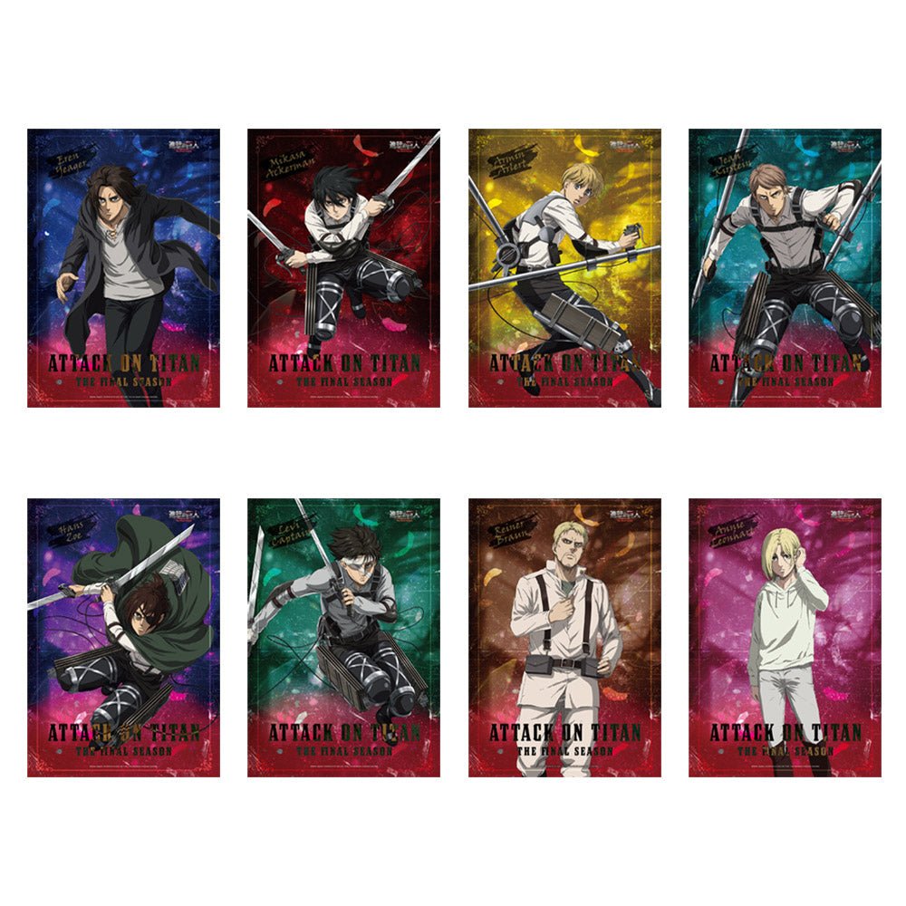 進擊的巨人 銀箔海報(8入) B款 綜合 - Microworks ACG