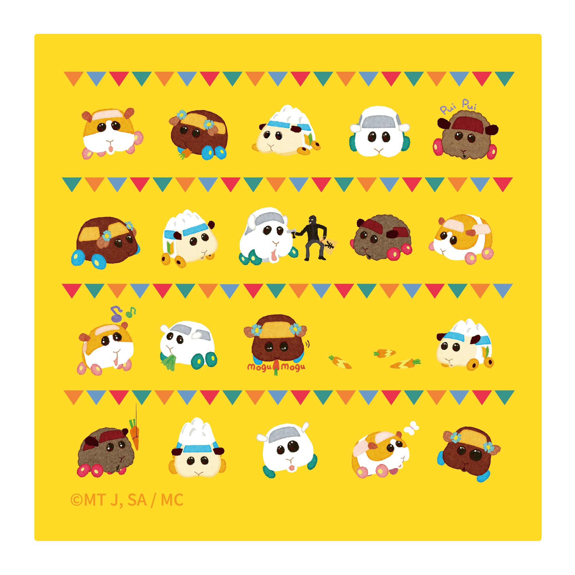 Pui Pui 天竺鼠車車 手巾仔 - Microworks ACG