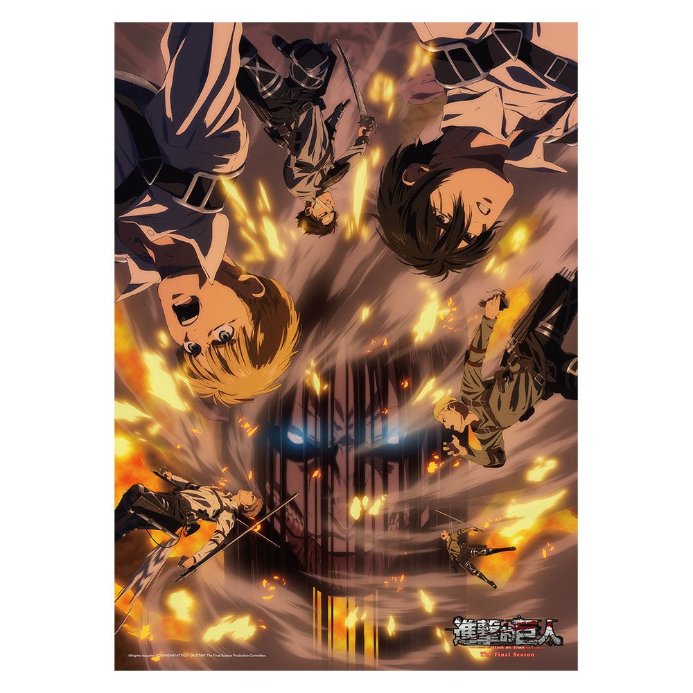 進擊的巨人 塑膠海報(炫光) B款 綜合 - Microworks ACG