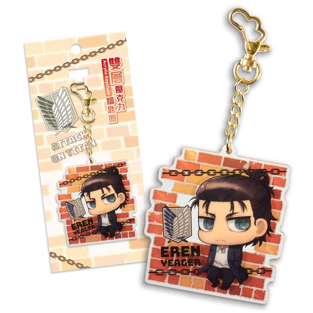 進擊的巨人 鎖匙扣(雙層壓克力) 艾倫 - Microworks ACG