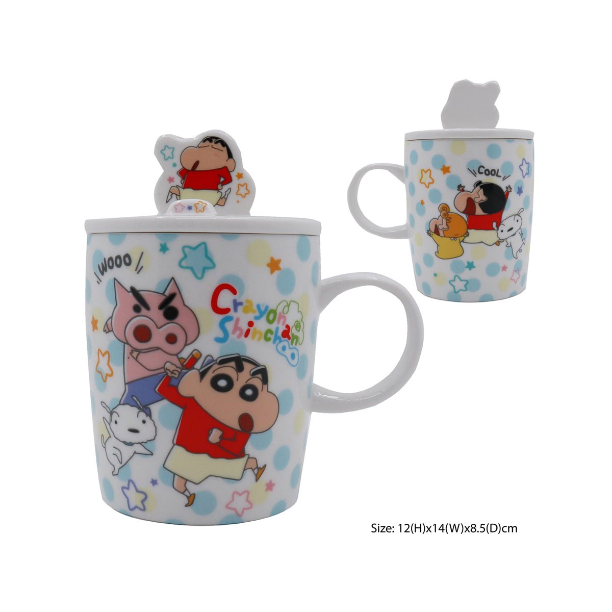 蠟筆小新 陶瓷杯連蓋 - Microworks ACG