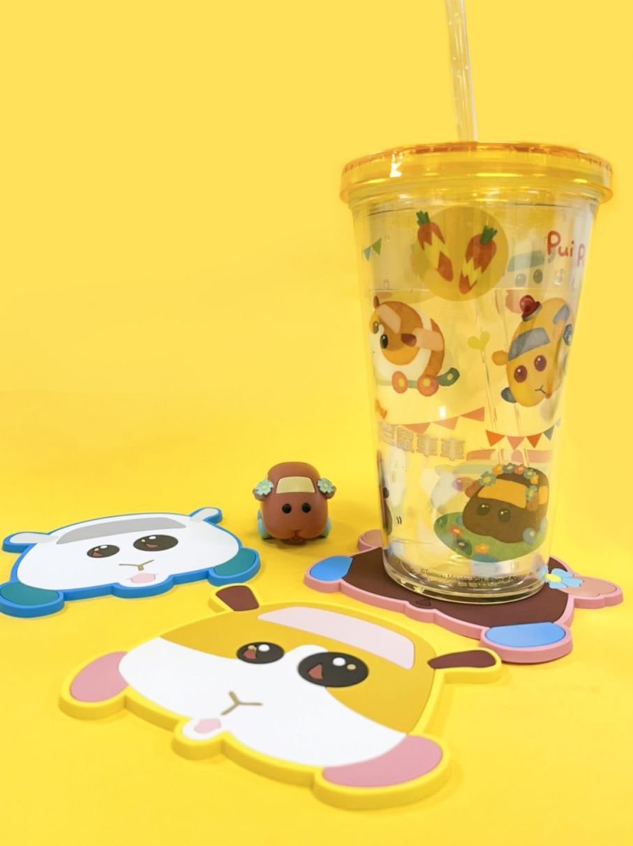 Pui Pui 天竺鼠車車 軟膠杯墊 - Microworks ACG