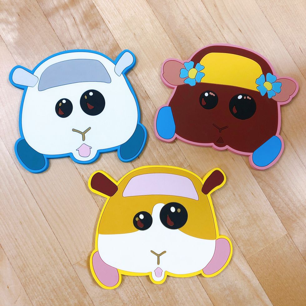 Pui Pui 天竺鼠車車 軟膠杯墊 - Microworks ACG