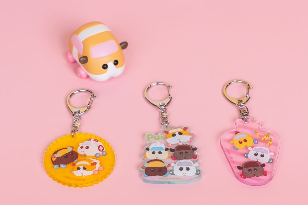 Pui Pui 天竺鼠車車 壓克力鎖匙扣 - Microworks ACG