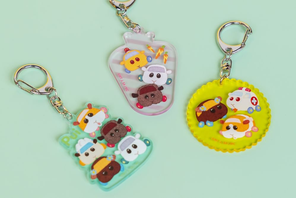 Pui Pui 天竺鼠車車 壓克力鎖匙扣 - Microworks ACG