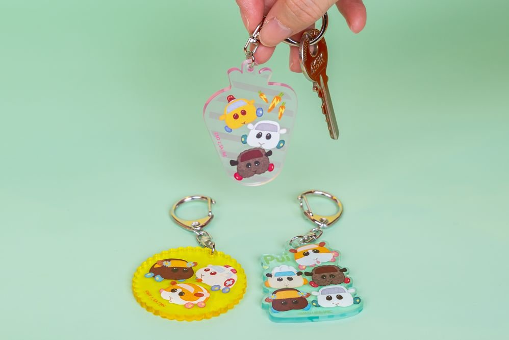 Pui Pui 天竺鼠車車 壓克力鎖匙扣 - Microworks ACG