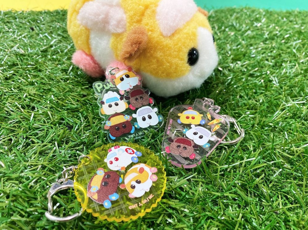 Pui Pui 天竺鼠車車 壓克力鎖匙扣 - Microworks ACG