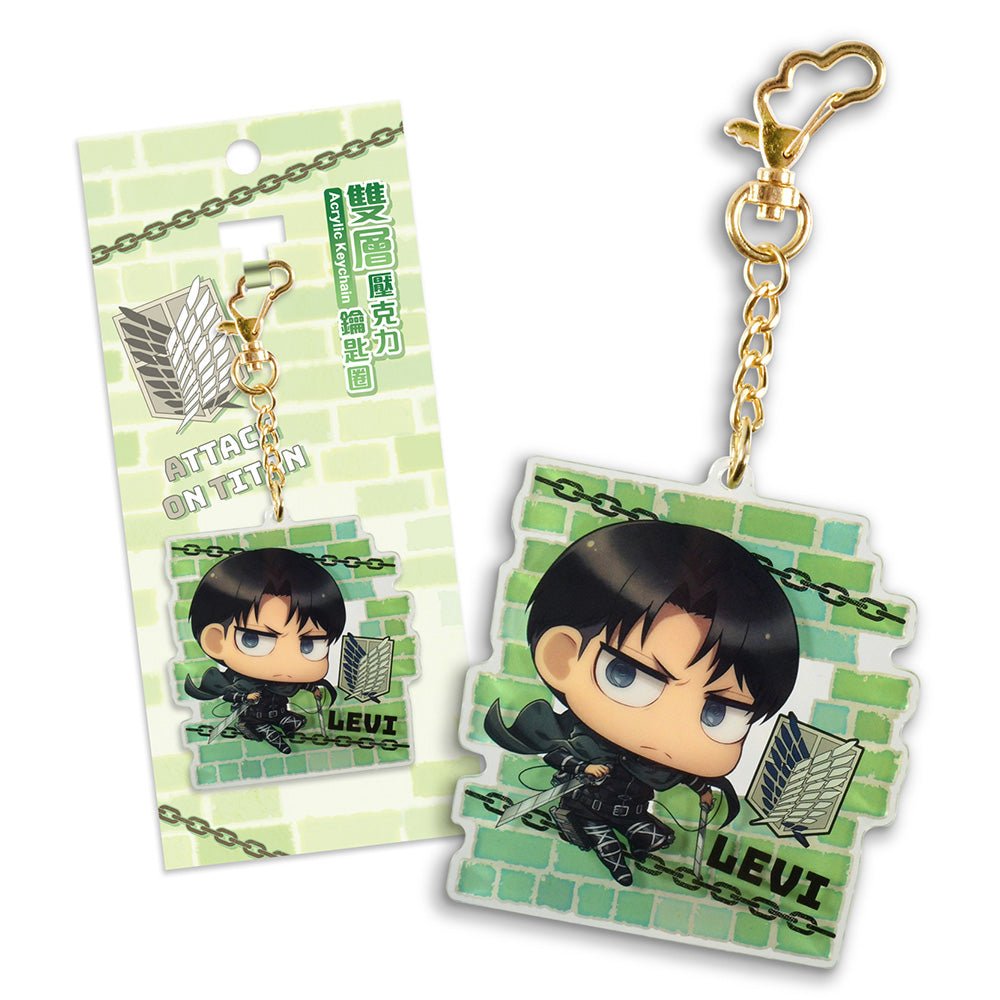 進擊的巨人 鎖匙扣(雙層壓克力) 里維 - Microworks ACG