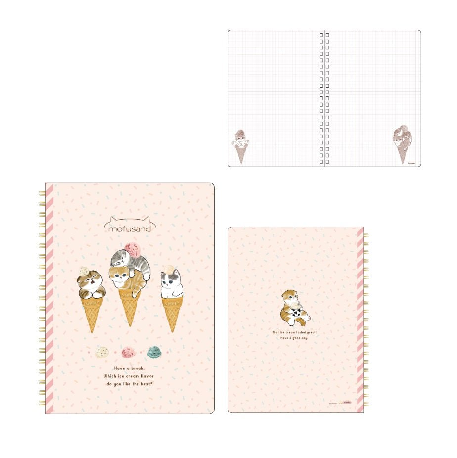 mofusand A5筆記本 A款 冰淇淋 - Microworks ACG