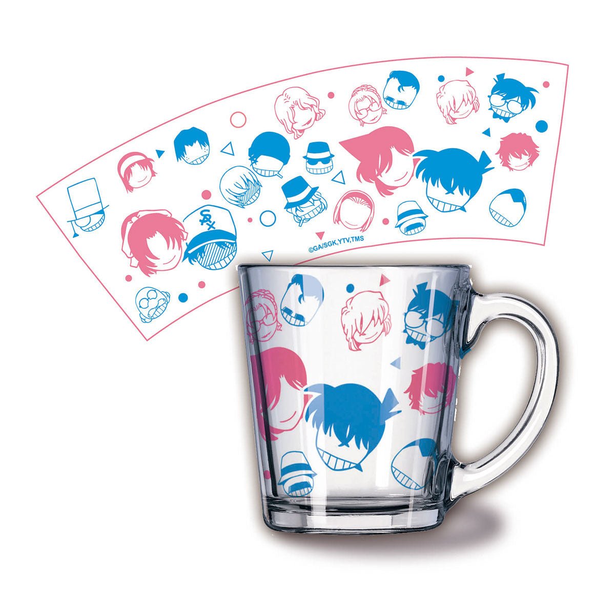 名偵探柯南 透明玻璃杯 笑杯 - Microworks ACG