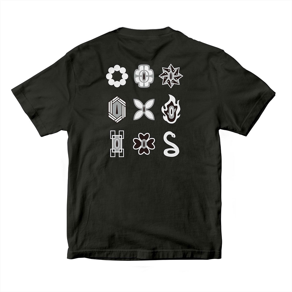 鬼滅之刃 童裝T-shirt 九柱集合 黑色 - Microworks ACG