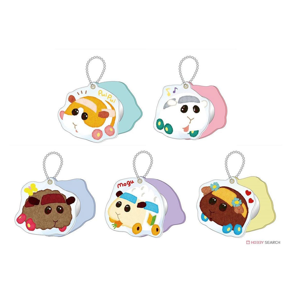 Pui Pui 天竺鼠車車 鏡面珠鍊吊飾 - Microworks ACG
