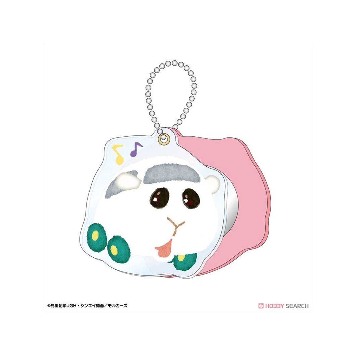 Pui Pui 天竺鼠車車 鏡面珠鍊吊飾 - Microworks ACG