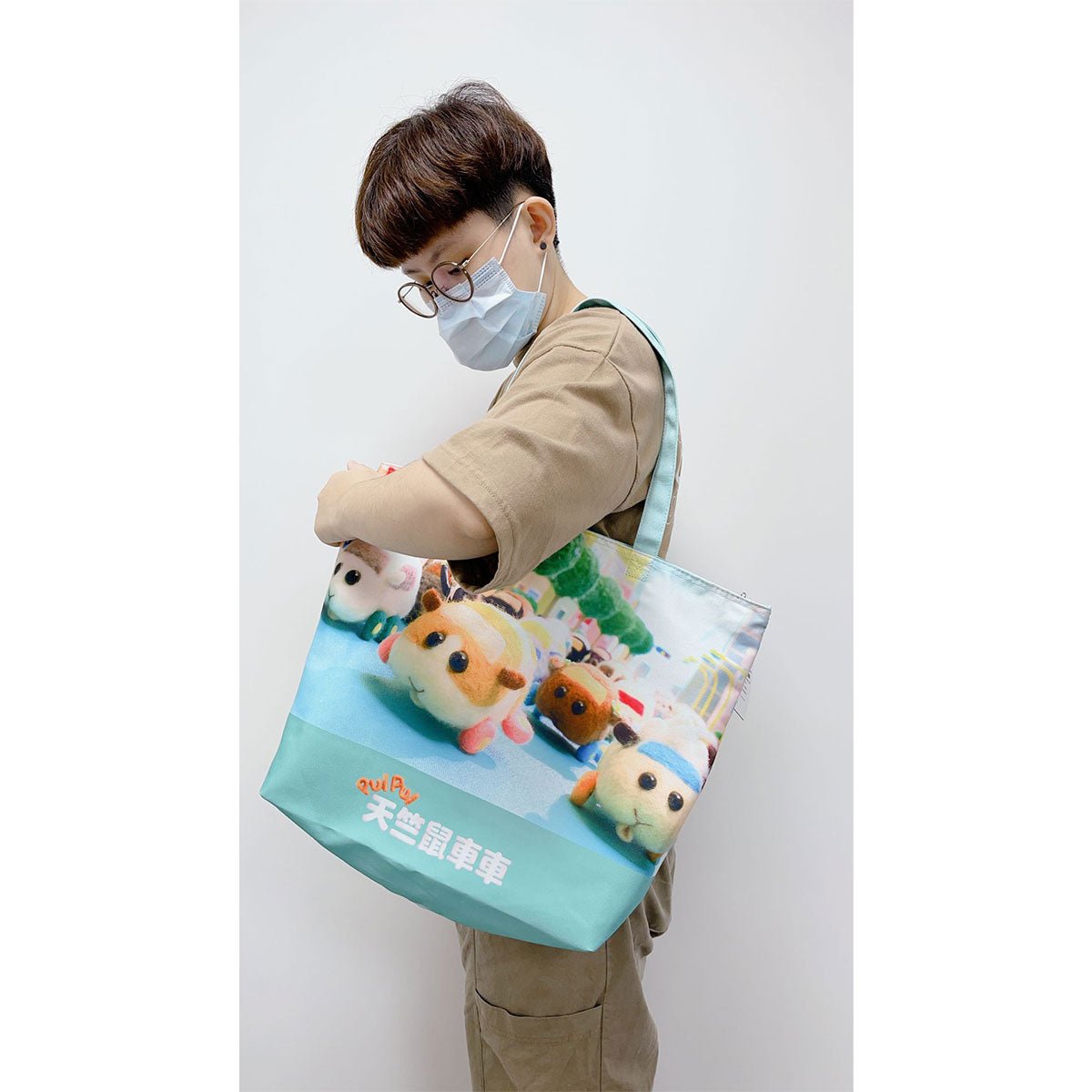 Pui Pui 天竺鼠車車 單肩包 黃色 - Microworks ACG