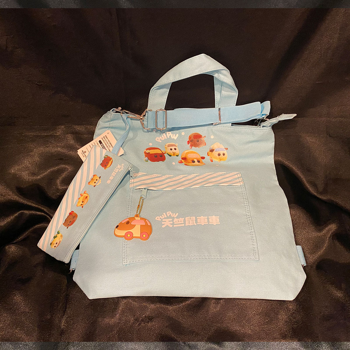 Pui Pui 天竺鼠車車 多功能手提肩背袋 - Microworks ACG