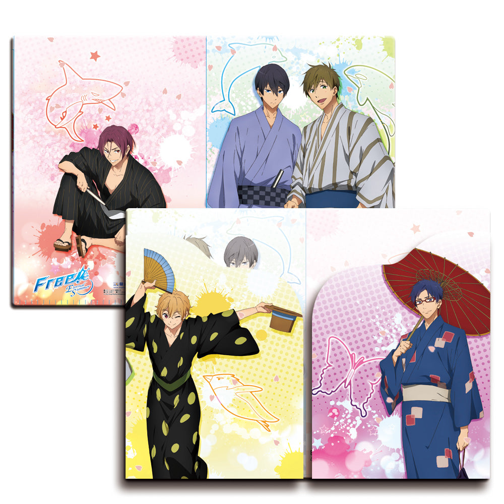 Free! ES 雙開A4文件夾 浴衣少年 文具 Microworks Online Store