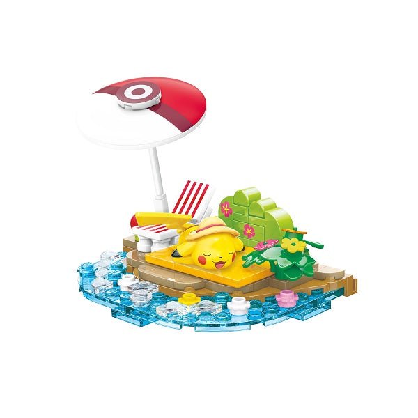 Qman Keeppley 寶可夢小場景積木 皮卡丘的日光浴 - Microworks ACG