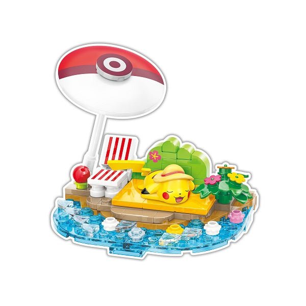 Qman Keeppley 寶可夢小場景積木 皮卡丘的日光浴 - Microworks ACG