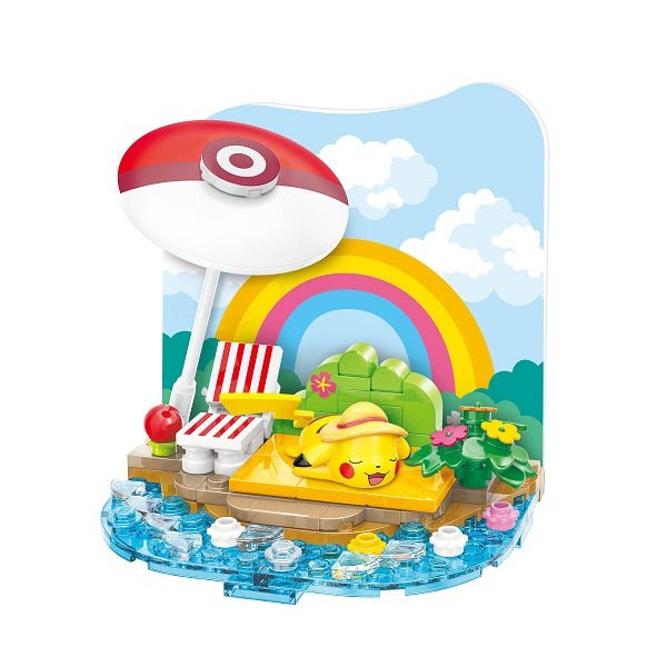 Qman Keeppley 寶可夢小場景積木 皮卡丘的日光浴 - Microworks ACG