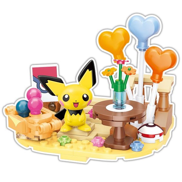 Qman Keeppley 寶可夢小場景積木 皮丘的甜蜜佈置 - Microworks ACG