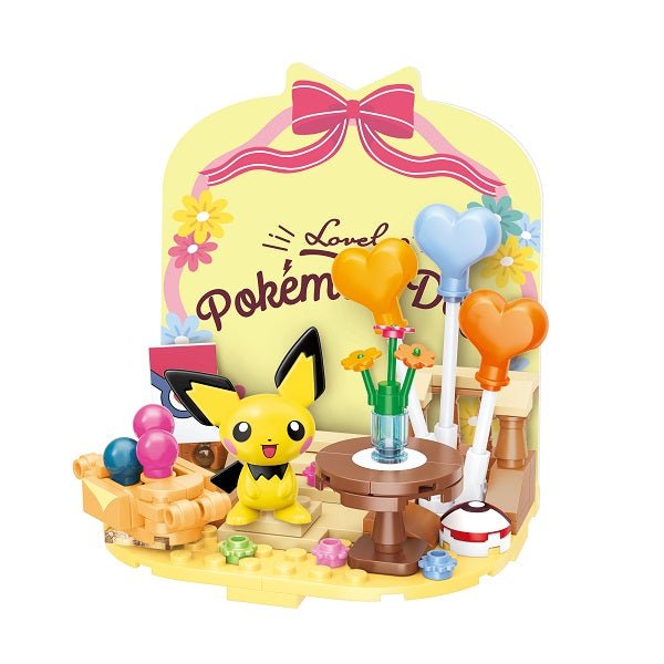 Qman Keeppley 寶可夢小場景積木 皮丘的甜蜜佈置 - Microworks ACG