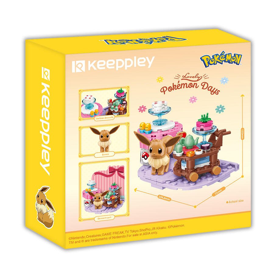 Qman Keeppley 寶可夢小場景積木 伊布的烘培時光 - Microworks ACG