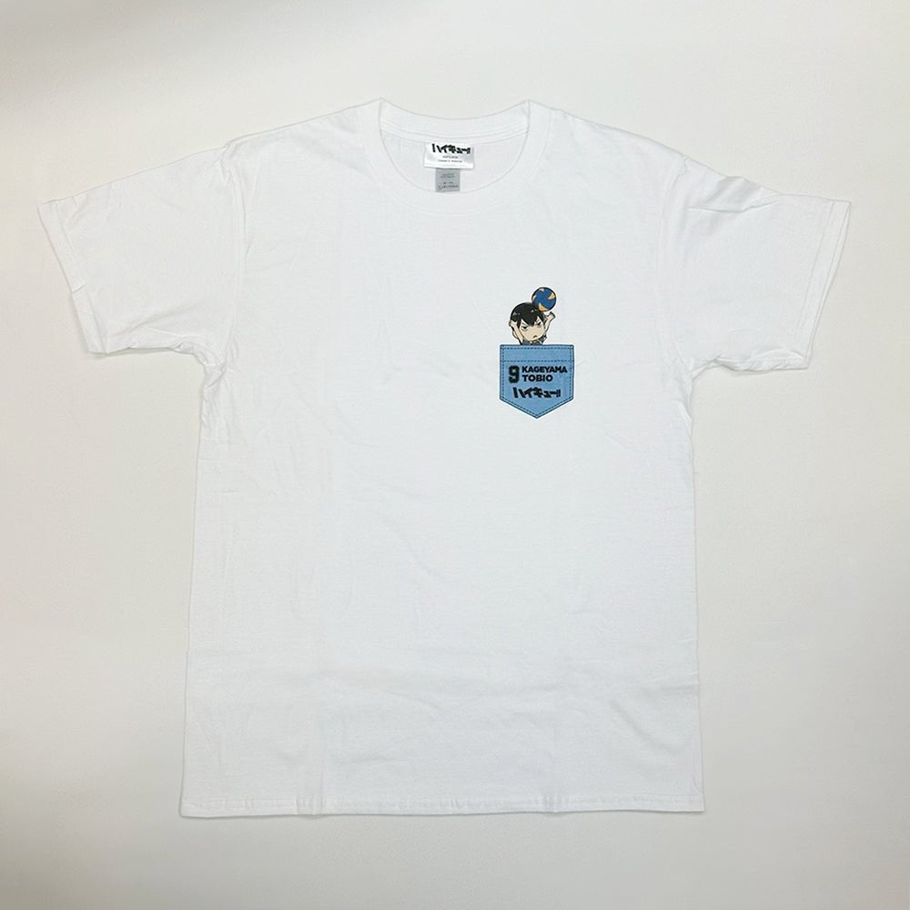 排球少年!! 短袖T-Shirt 口袋影山 白色 - Microworks ACG