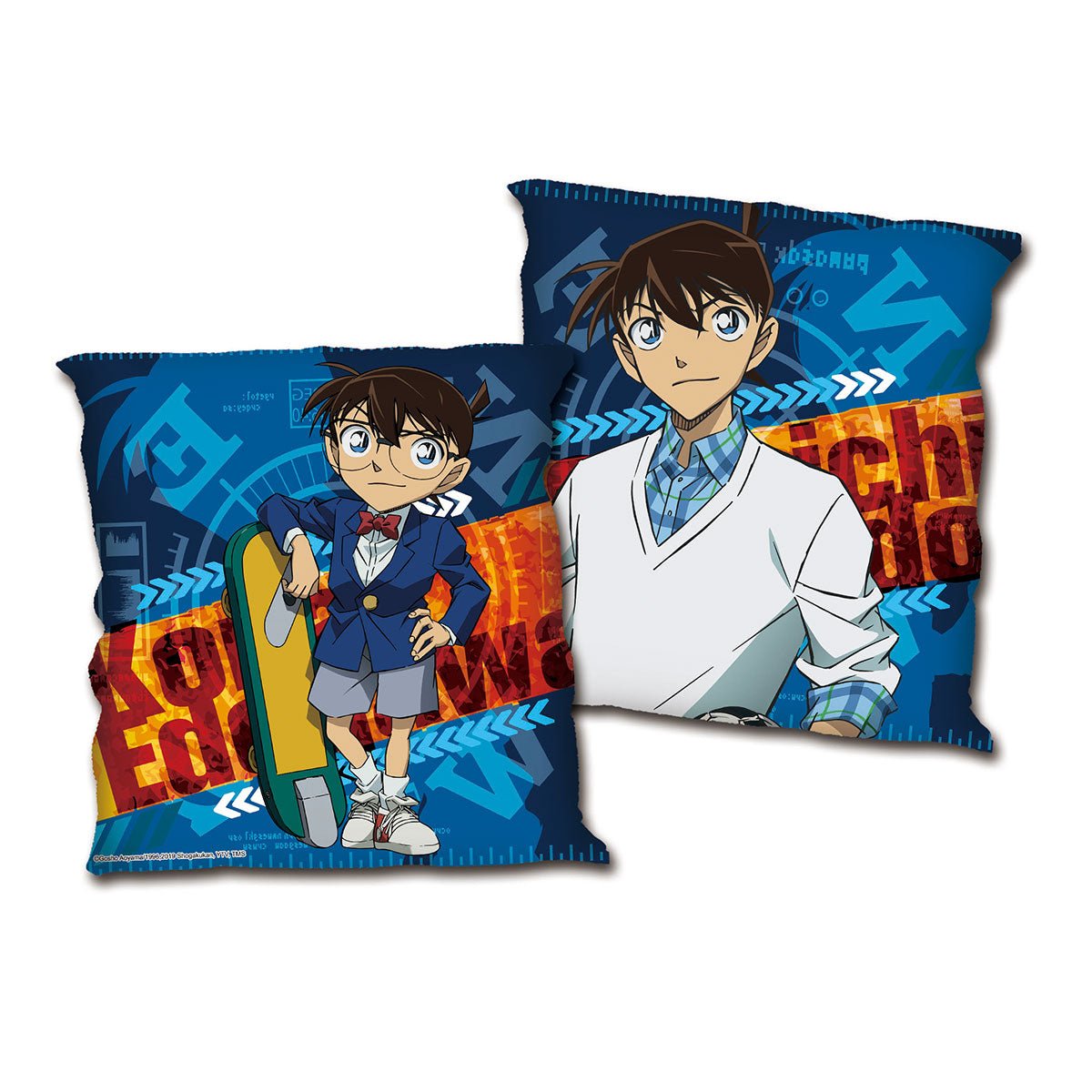 名偵探柯南 方形小枕 藍色新柯 - Microworks ACG